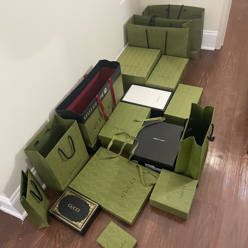 Gucci bags and boxes